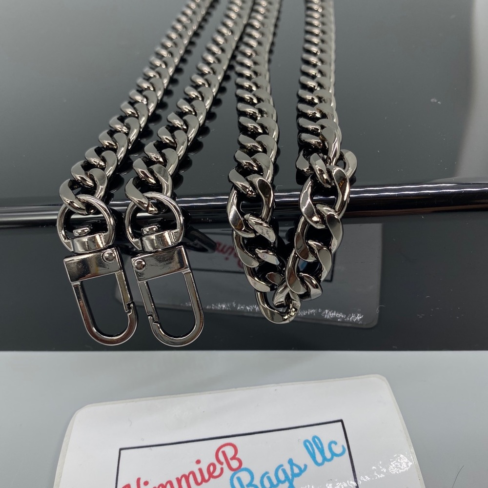 Black Metal Purse Shoulder Chain - Black